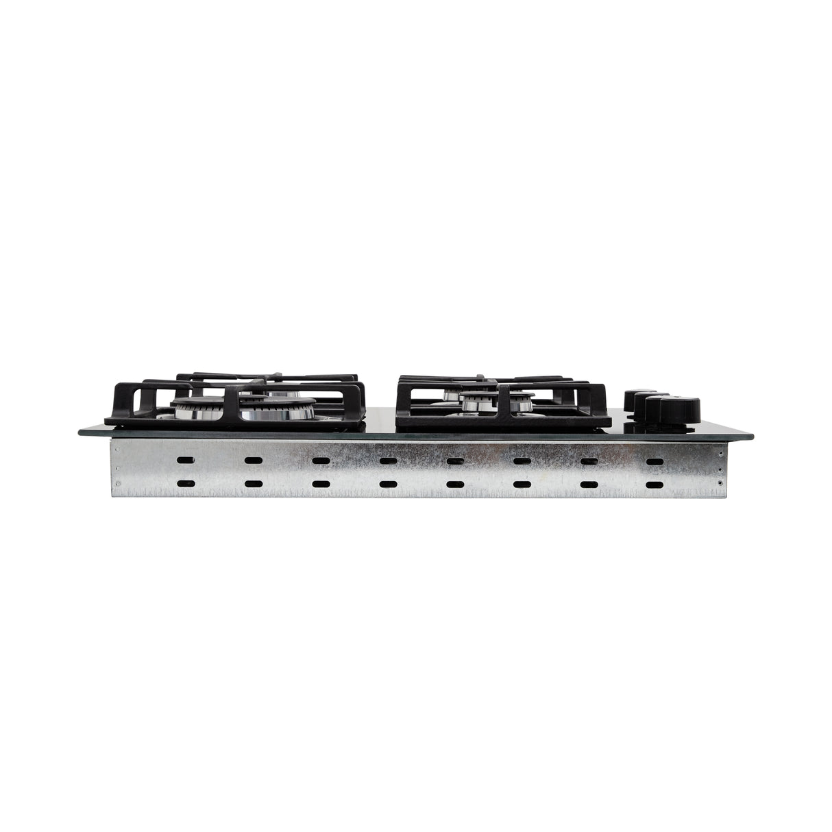 Estufa de Empotrar Haceb Tandoori Cristal Negro 60x51cm 110 Voltios para Gas Natural con Cuatro Quemadores