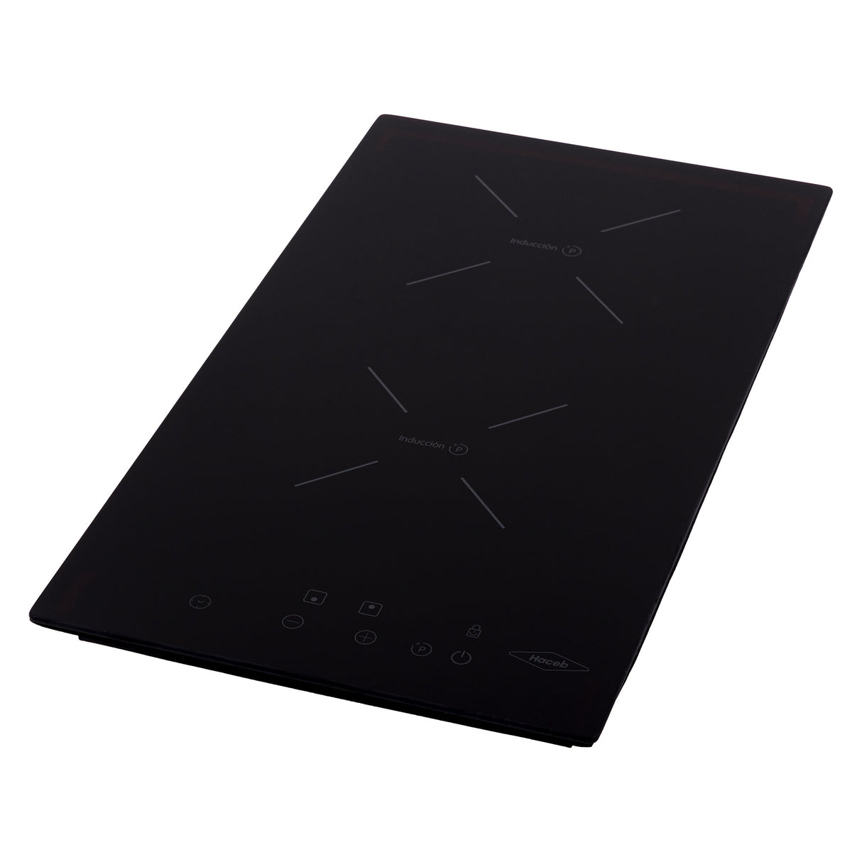 Estufa de Inducción para Empotrar Haceb Negro 29x52cm 220 Voltios para Electrico con Dos Quemadores y con Pantalla Digital
