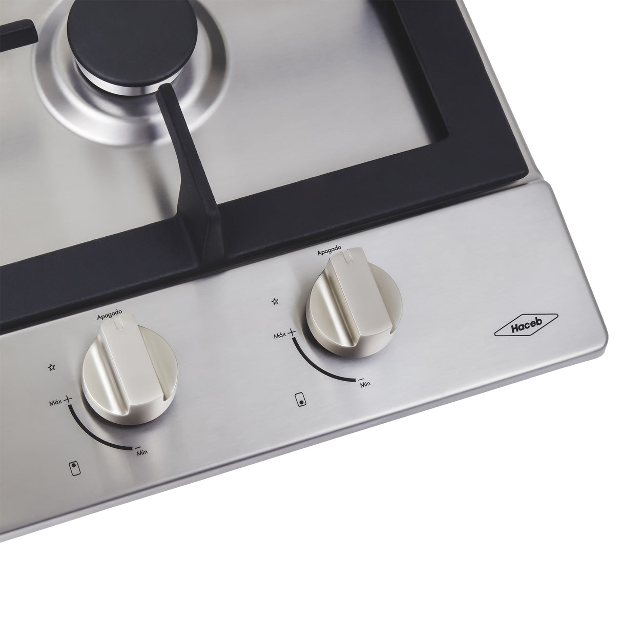 Estufa de Empotrar Haceb Inox 30x51cm 110 Voltios para Gas Natural con Dos Quemadores