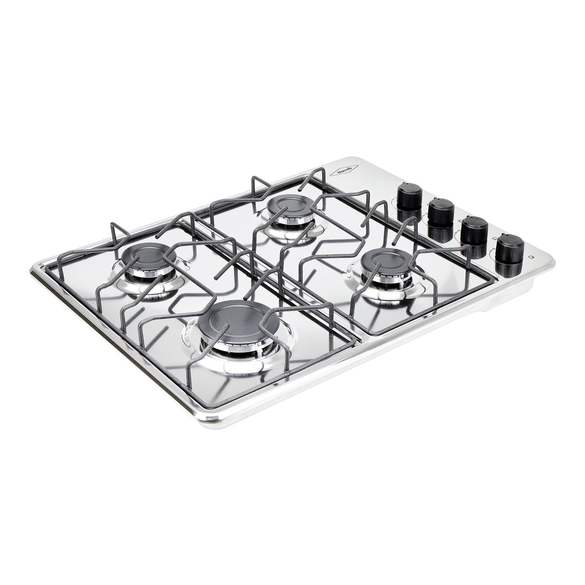 Estufa de Empotrar Haceb Alambrón Inox 60x43cm 110 Voltios para Gas Natural con Cuatro Quemadores