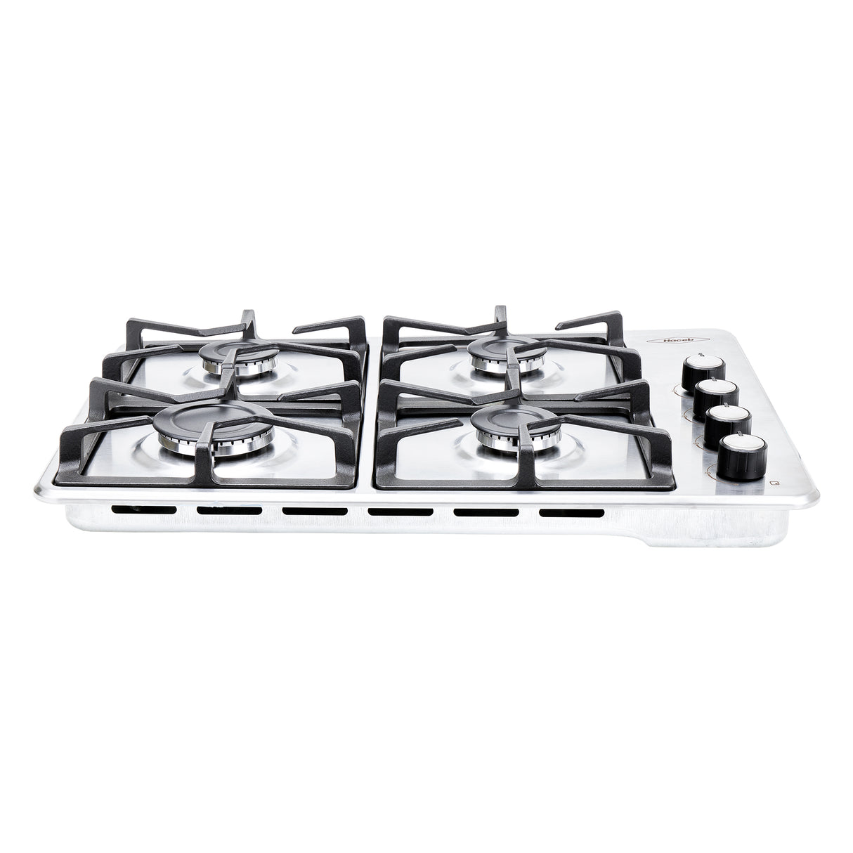 Estufa de Empotrar Haceb Tandoori Hierro Fundido Inox 60x43cm 110 Voltios para Gas Natural con Cuatro Quemadores