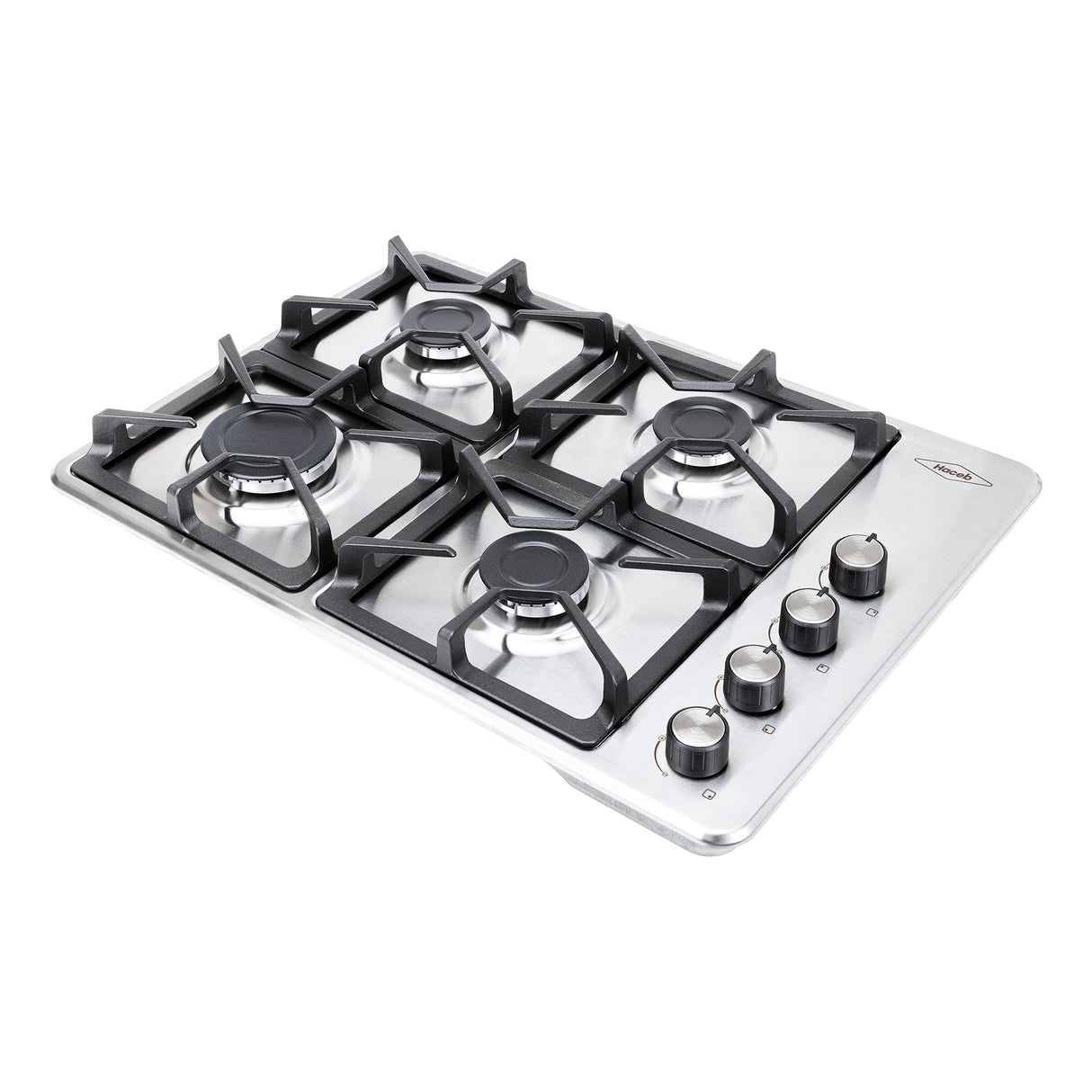 Estufa de Empotrar Haceb Tandoori Hierro Fundido Inox 60x43cm 110 Voltios para Gas Natural con Cuatro Quemadores