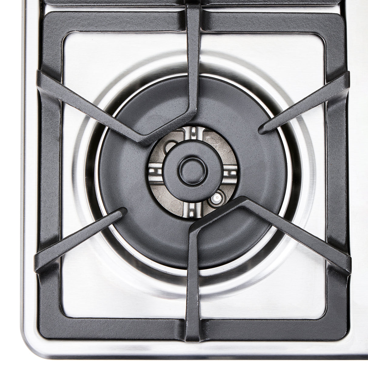 Estufa de Empotrar Haceb Tandoori Hierro Fundido Dual Inox 60x51cm 110 Voltios para Gas Natural con Cuatro Quemadores