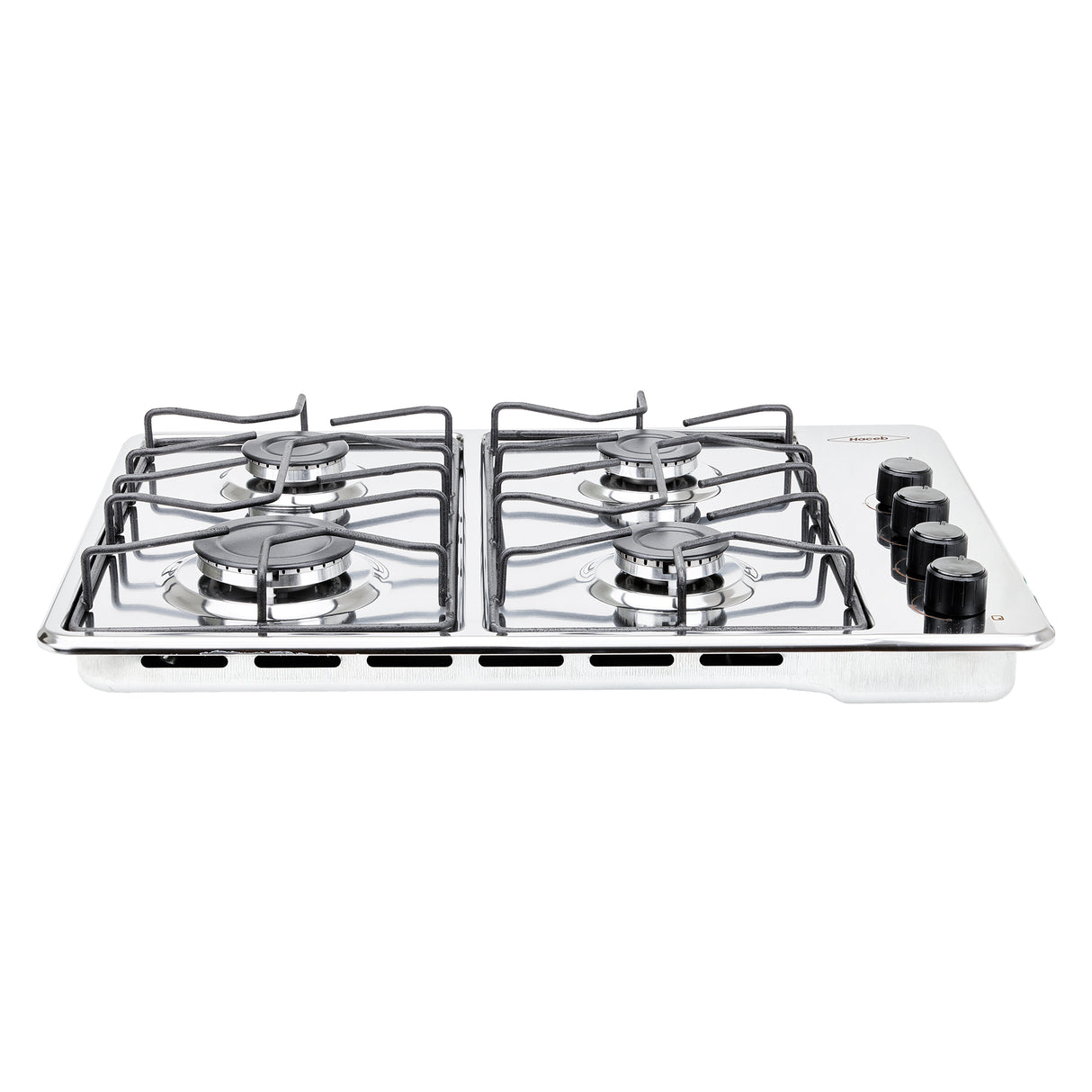 Estufa de Empotrar Haceb Alambrón Inox 60x43cm 110 Voltios para Gas Propano con Cuatro Quemadores