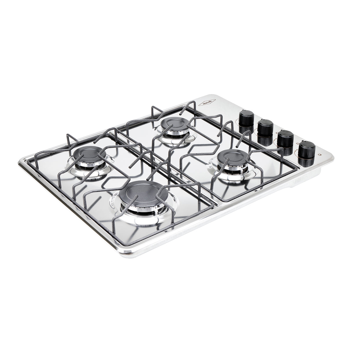 Estufa de Empotrar Haceb Alambrón Inox 60x43cm 110 Voltios para Gas Propano con Cuatro Quemadores