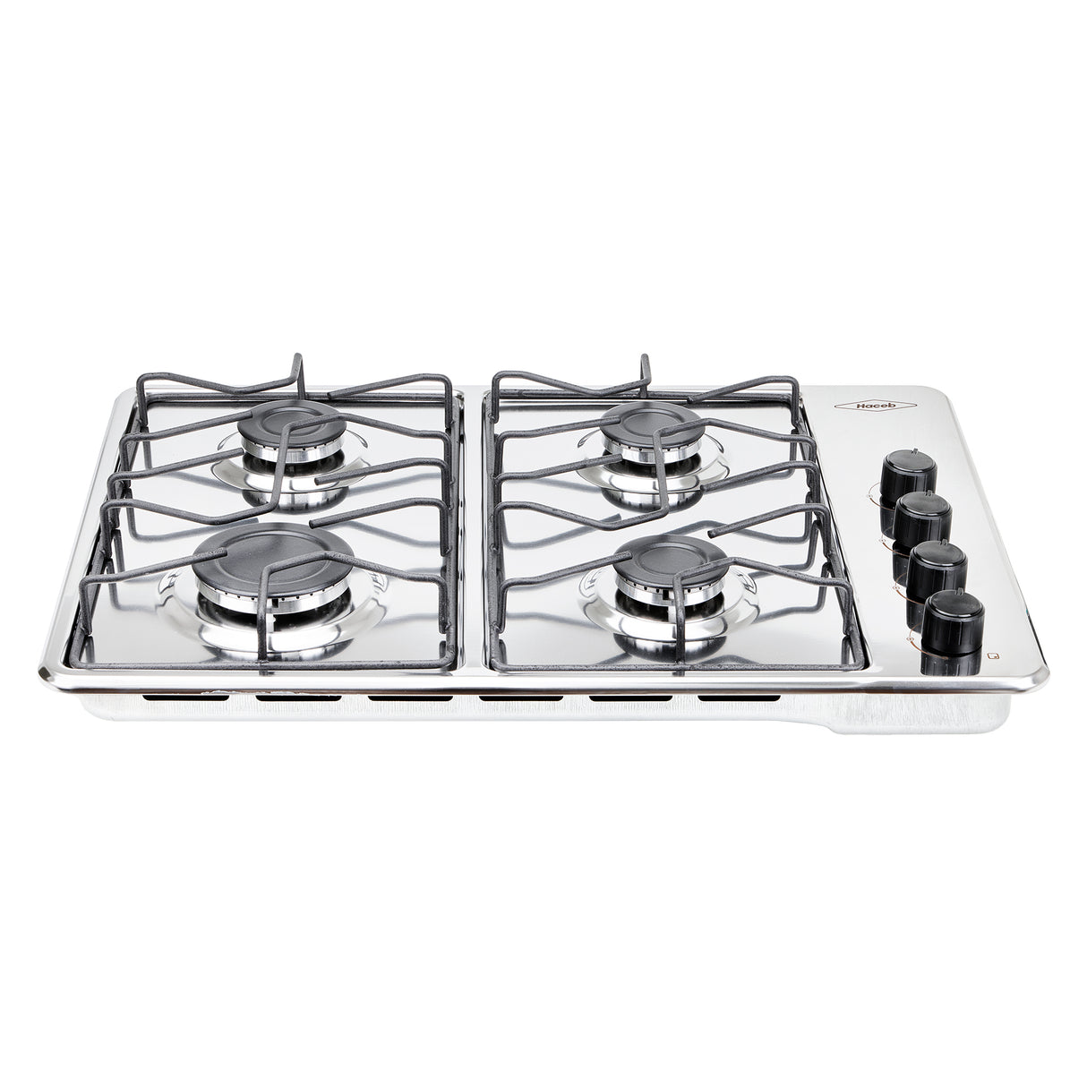 Estufa de Empotrar Haceb Alambrón Inox 60x43cm 110 Voltios para Gas Propano con Cuatro Quemadores