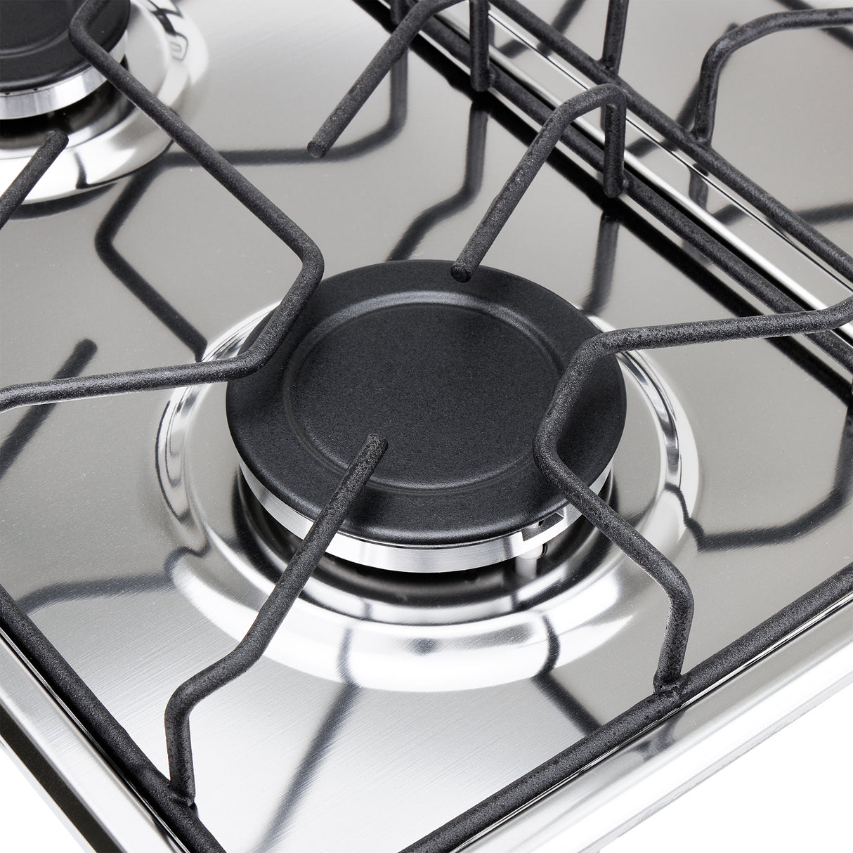 Estufa de Empotrar Haceb Alambrón Inox 60x43cm 110 Voltios para Gas Propano con Cuatro Quemadores