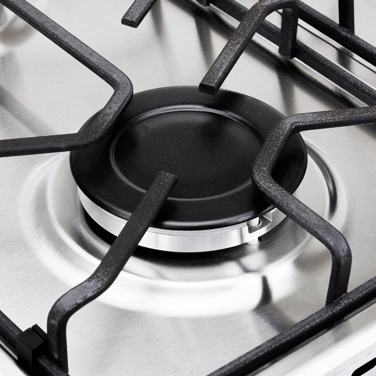 Estufa de Empotrar Haceb Tofu Platina Inox 60x43cm 110 Voltios para Gas Propano con Cuatro Quemadores