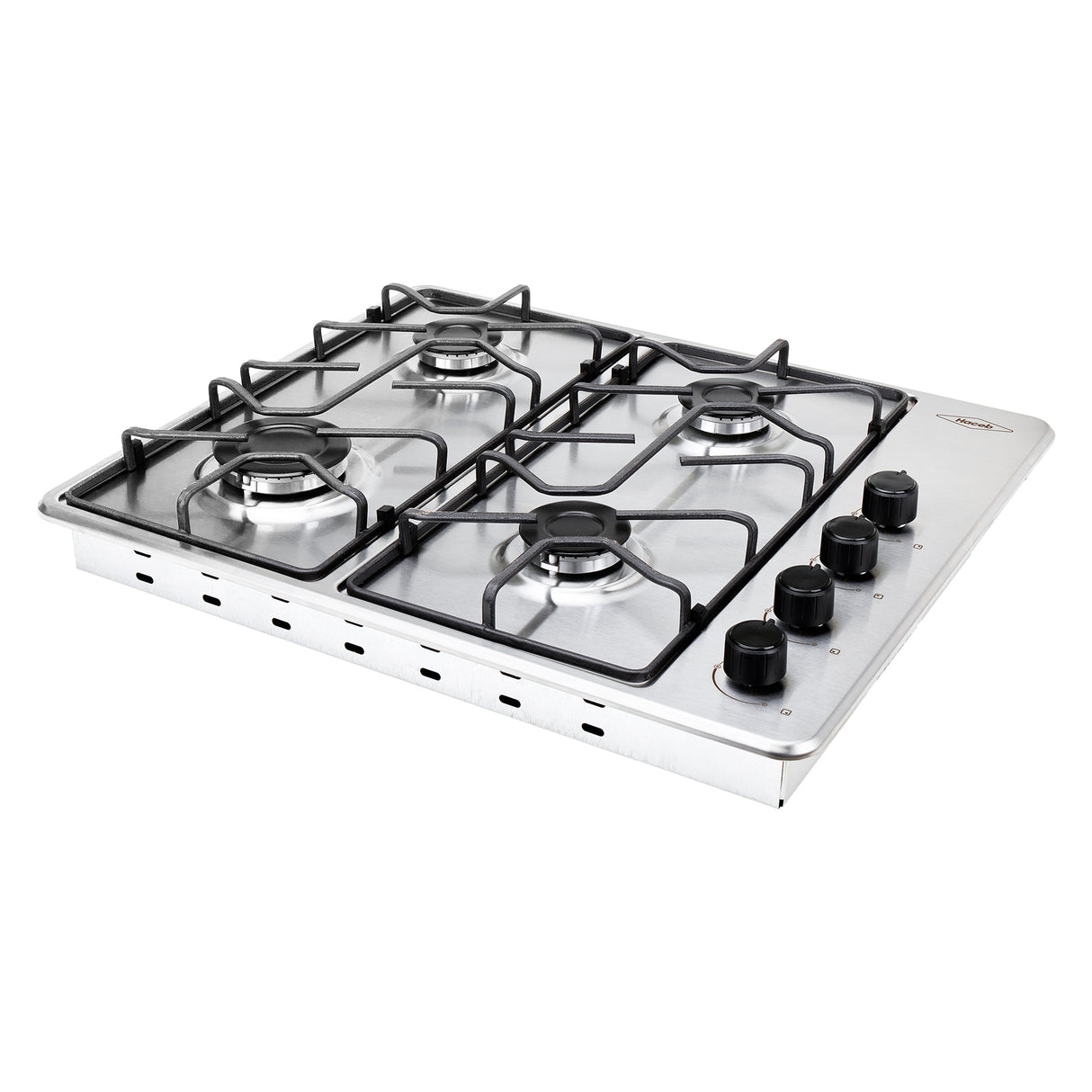 Estufa de Empotrar Haceb Platina Inox 60x51cm 110 Voltios para Gas Propano con Cuatro Quemadores