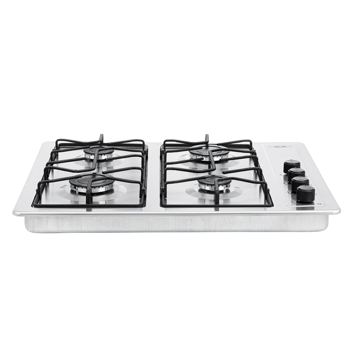 Estufa de Empotrar Haceb Platina Inox 66x54cm 110 Voltios para Gas Natural con Cuatro Quemadores