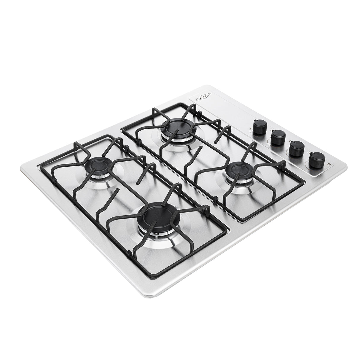 Estufa de Empotrar Haceb Platina Inox 66x54cm 110 Voltios para Gas Natural con Cuatro Quemadores