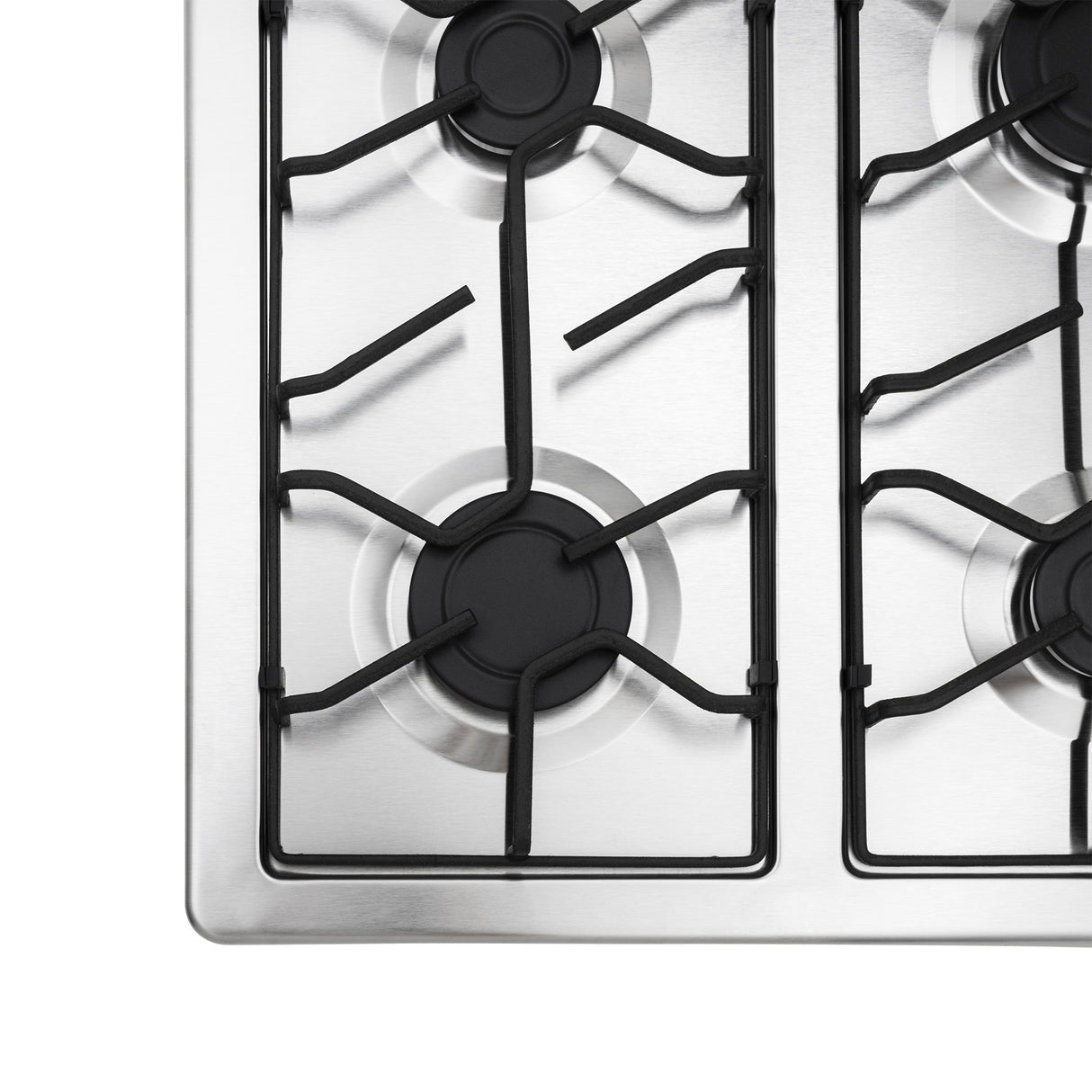 Estufa de Empotrar Haceb Platina Inox 66x54cm 110 Voltios para Gas Natural con Cuatro Quemadores