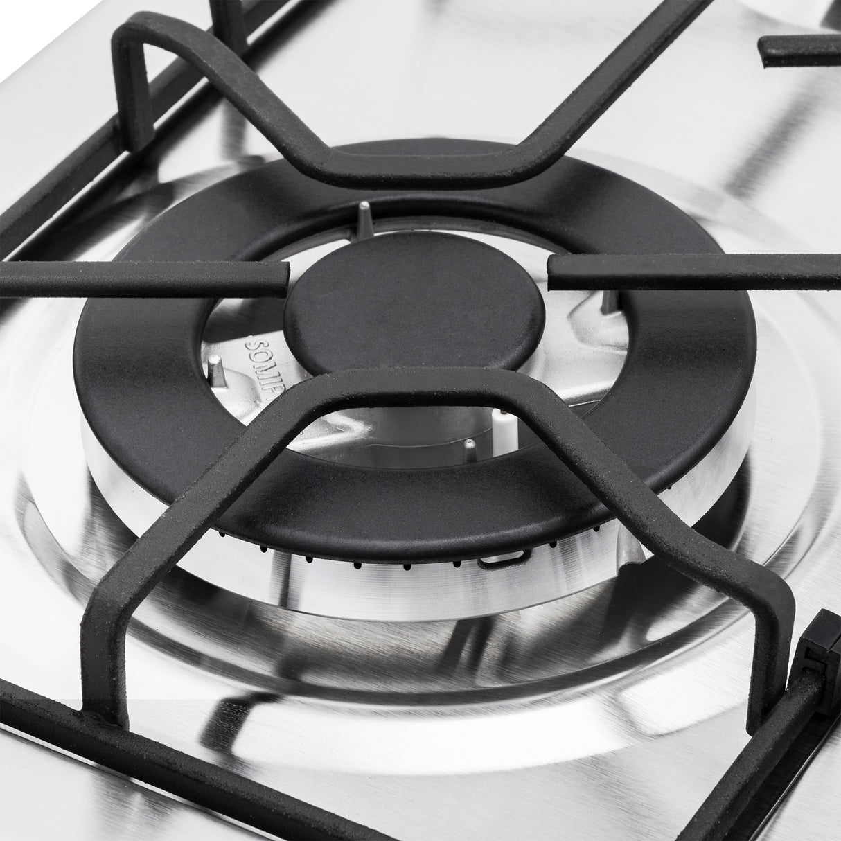 Estufa de Empotrar Haceb Triple Corona Inox 66x54cm 110 Voltios para Gas Natural con Cuatro Quemadores