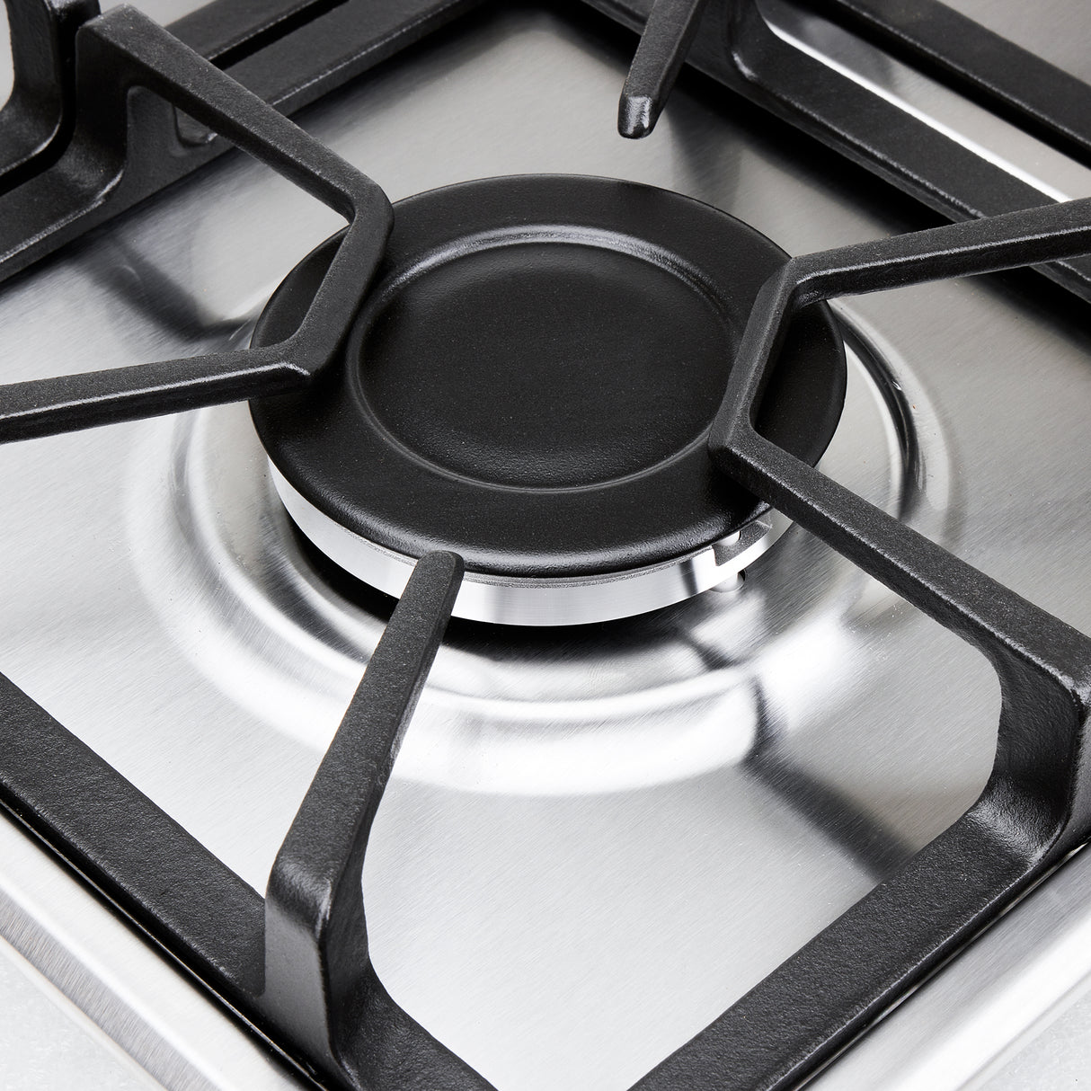 Estufa de Empotrar Haceb Tandoori Hierro Fundido Inox 60x52cm 110 Voltios para Gas Propano con Cuatro Quemadores