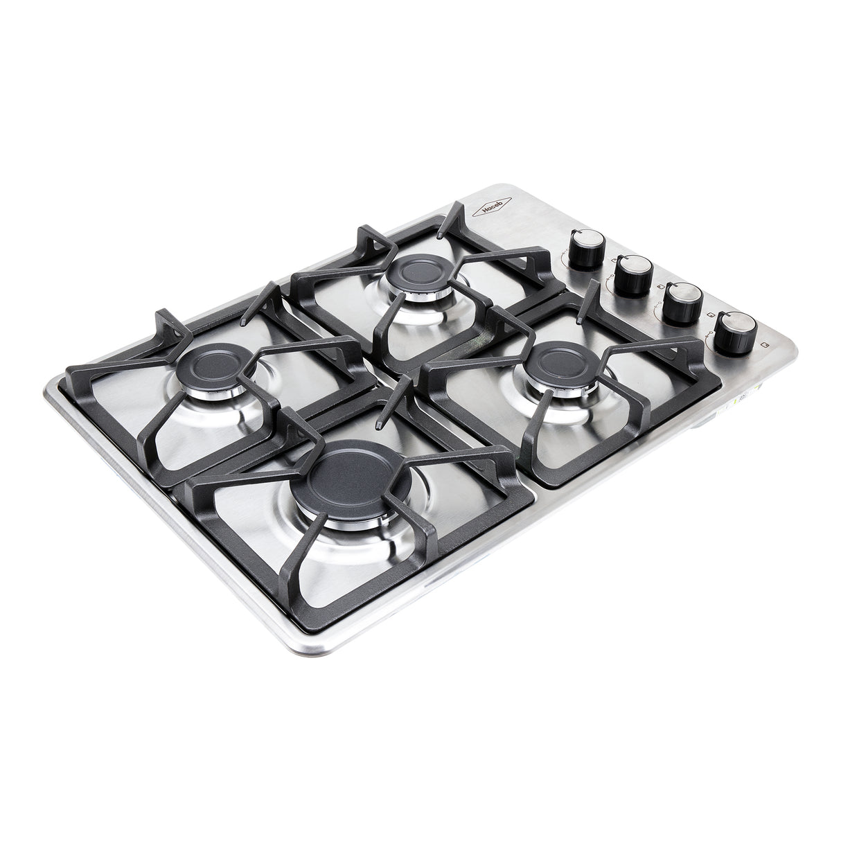 Estufa de Empotrar Haceb Tandoori Hierro Fundido Inox 60x43cm 110 Voltios para Gas Propano con Cuatro Quemadores