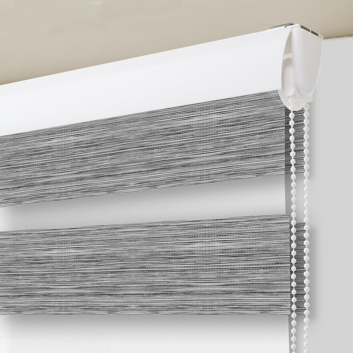 Cortina Roller Duo Elegance Gris 120x170cm Enrollable de Rayas Apertura Vertical y con Sistema Propio