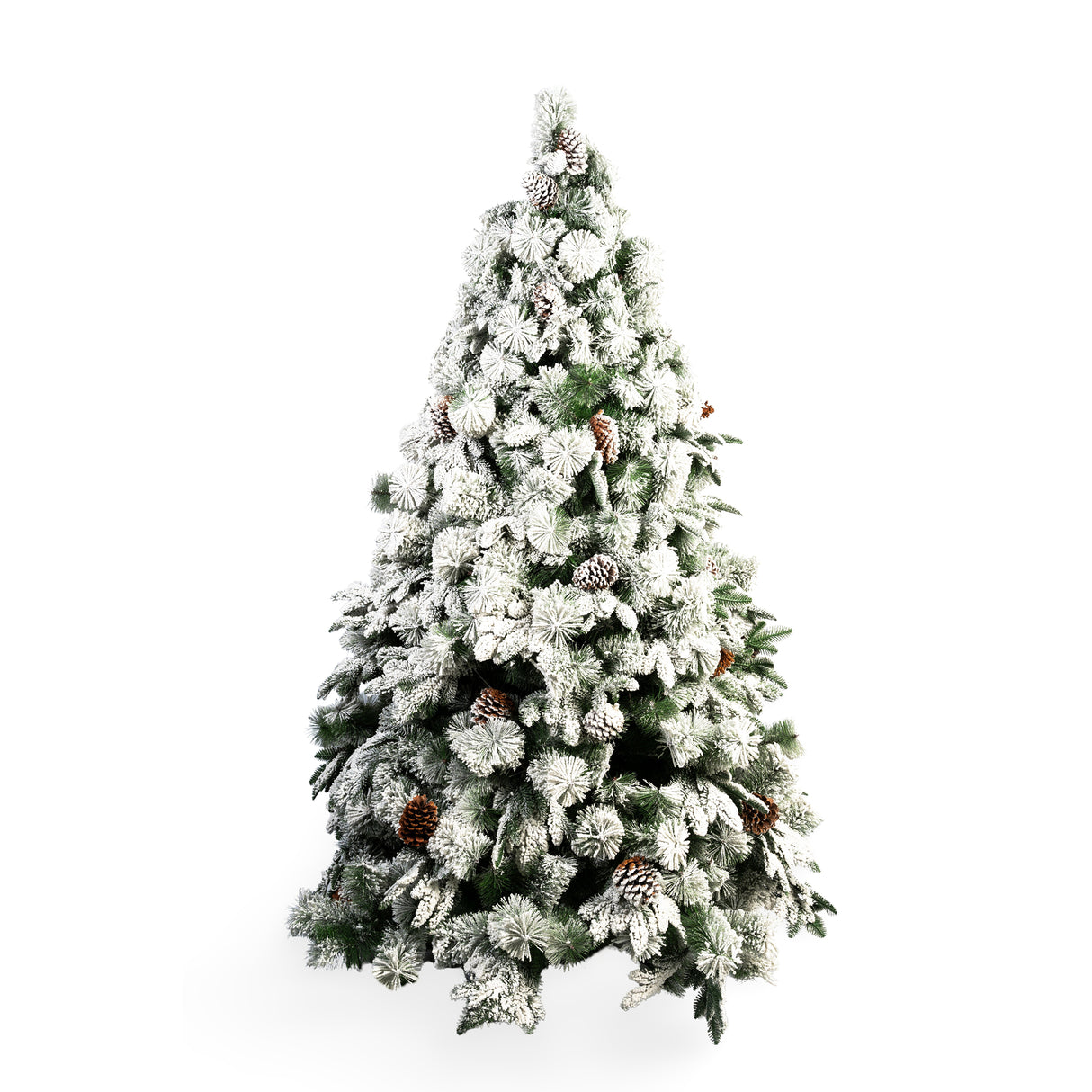 Árbol de Navidad Nieve Piñas Z Blanco Nieve 120x210cm de Piso