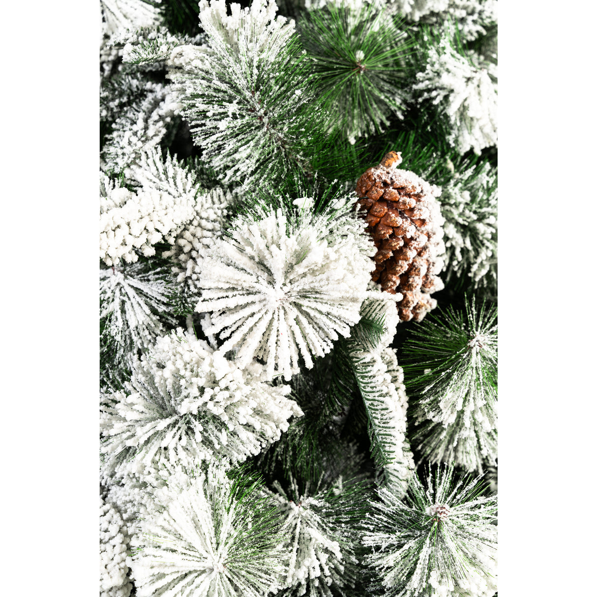 Árbol de Navidad Nieve Piñas Z Blanco Nieve 120x210cm de Piso