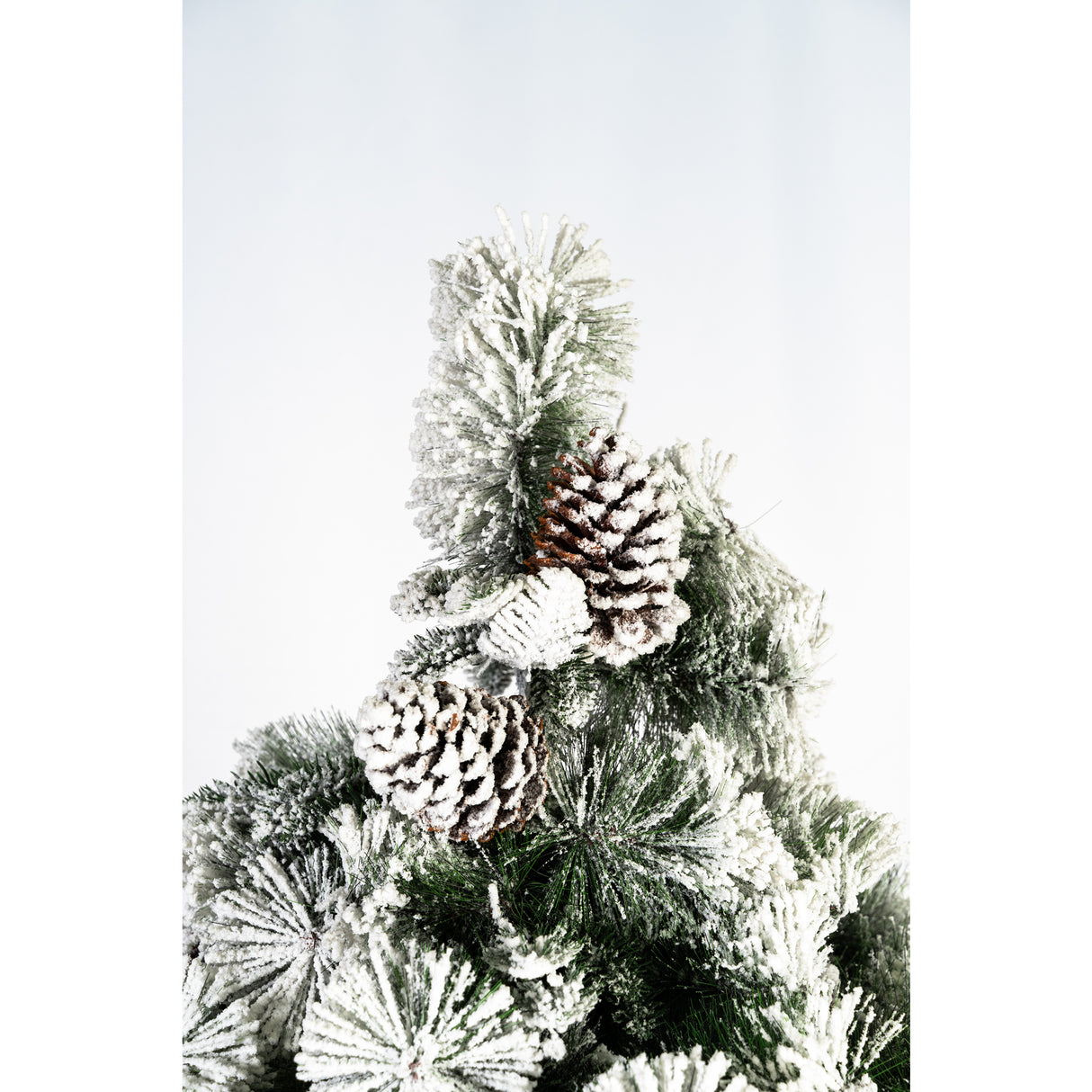 Árbol de Navidad Nieve Piñas Z Blanco Nieve 120x210cm de Piso