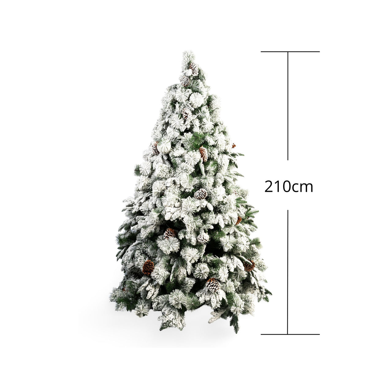 Árbol de Navidad Nieve Piñas Z Blanco Nieve 120x210cm de Piso