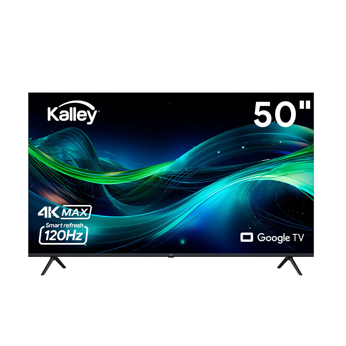 Televisor Kalley Google TV LED Negro 4K 2160P 111.1x71.07cm de 50" Pulgadas Smart con Wifi y Bluetooth