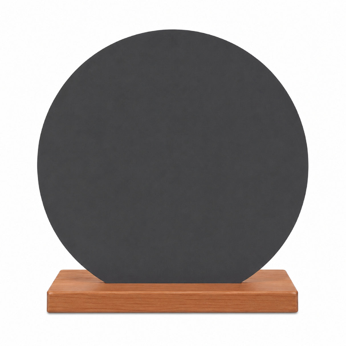 Espejo de Tocador 40x40cm Redondo con Base de Madera Color Caoba