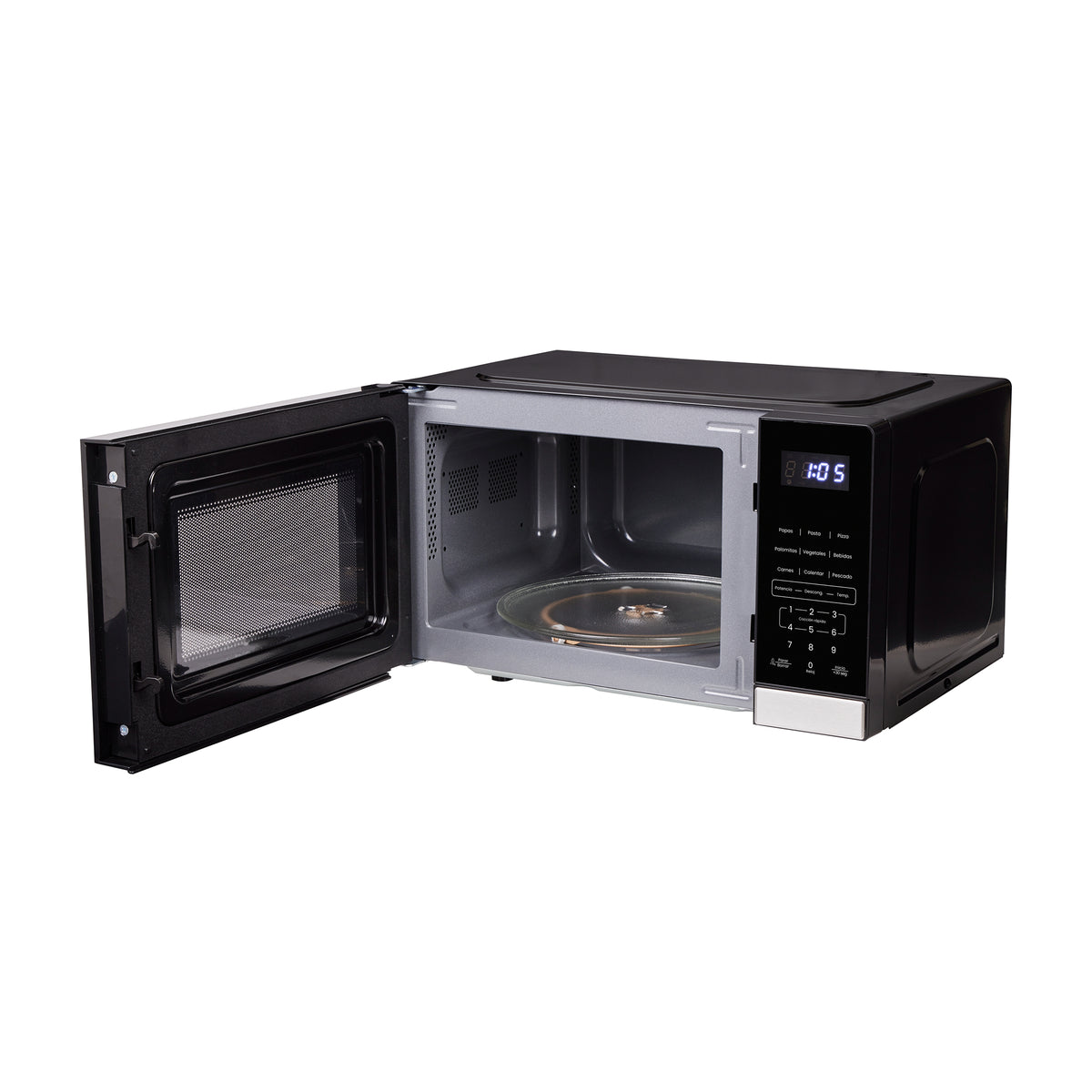 Horno Microondas Haceb Tipo Push Negro 46x26cm de 20 Litros 120 Voltios con Ocho Funciones Preconfiguradas