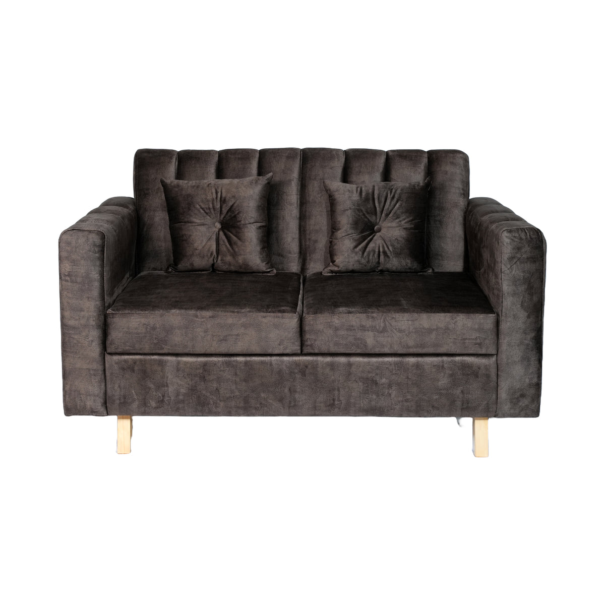 Sofá Sevilla Chocolate 80x80cm de Dos Puestos Antifluido con Apoya Brazos