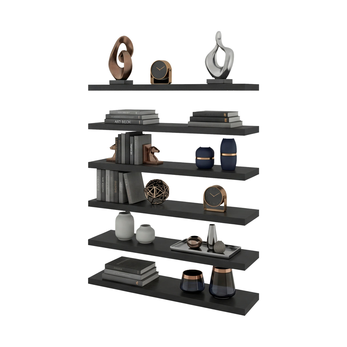 Set de 2 Repisas Shelf Wengue 106.7x3.8cm Rectangulares