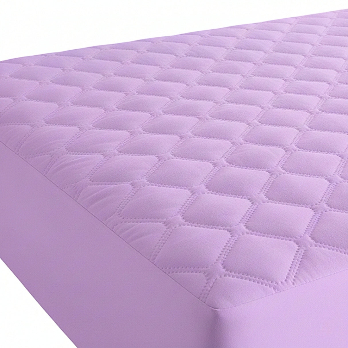 Protector de Colchón Transpirable Lila para Colchón Queen 160 X 190 Cm Acolchado 300 Hilos