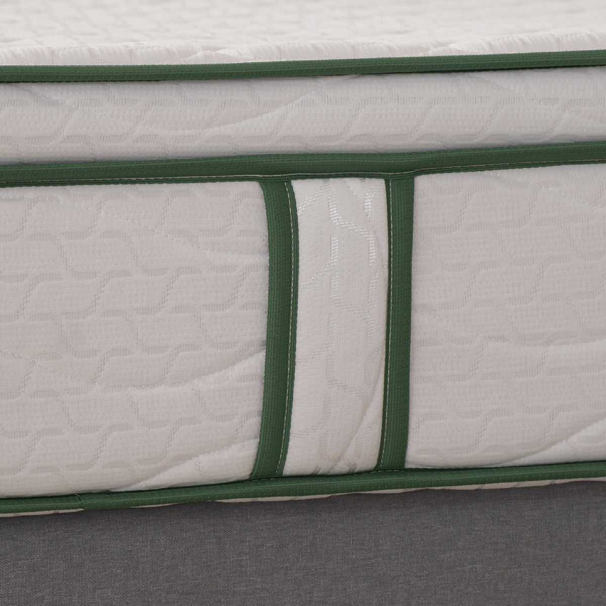Colchón Atletico Nacional Basic Blanco y Verde Doble 140 X 190 Cm Hipoalergénico con Pillow Sencillo y Firmeza Adaptable