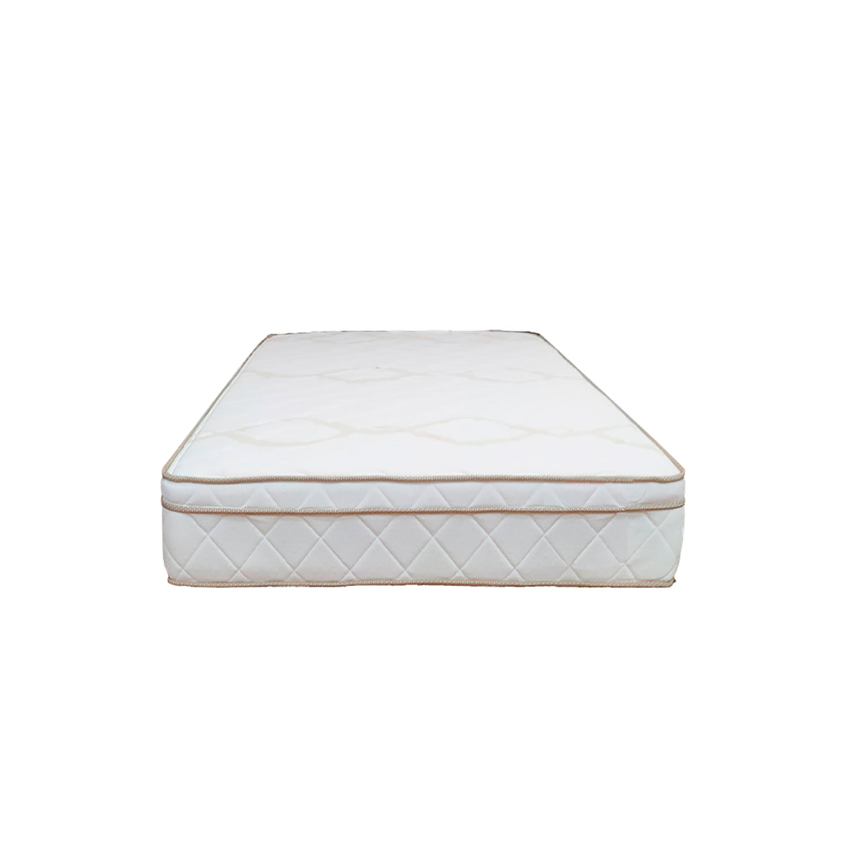 Colchón Prana Blanco y Beige Doble 140 X 190 Cm Medio Suave Hipoalergénico