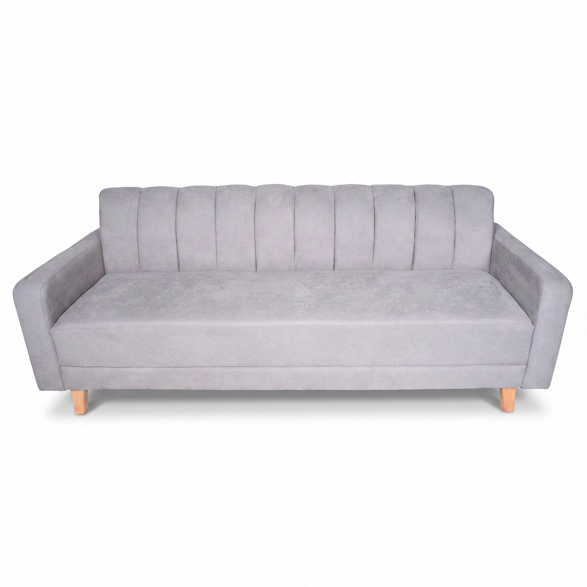 Sofá Cama Salamanca Plata 108x92cm de Tres Puestos Reclinable Antifluido con Apoya brazos