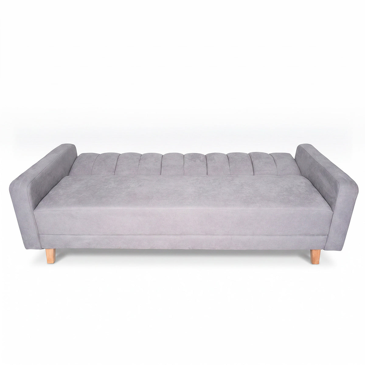 Sofá Cama Salamanca Plata 108x92cm de Tres Puestos Reclinable Antifluido con Apoya brazos