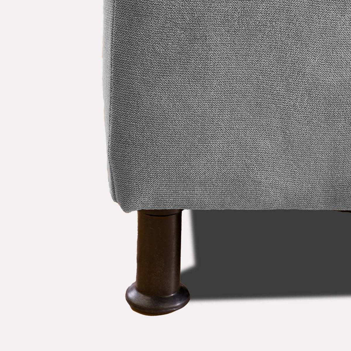 Base Cama Toledo Gris 144x34cm para Colchón Doble 140 X 190 Cm sin Colchón y con Patas