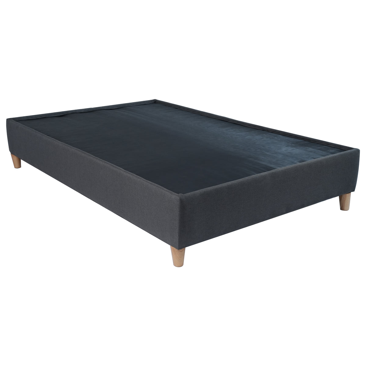 Base Cama Toledo Gris Oscuro 144x34cm para Colchón Doble 140 X 190 Cm sin Colchón y con Patas