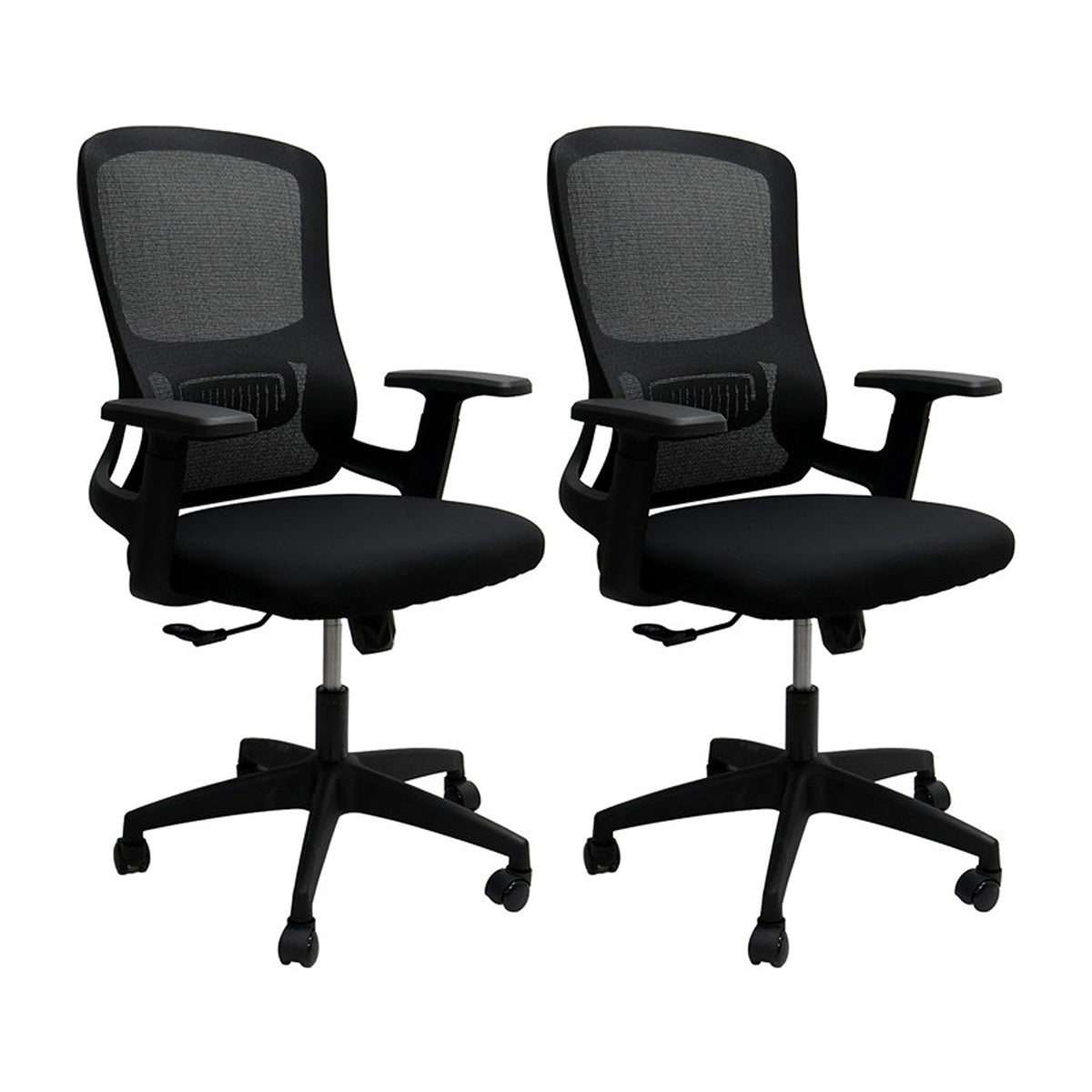 Set x 2 Sillas de Oficina Rio Negro 53x100cm Espaldar Reclinable con Ruedas con Apoya Cabezas y con Soporte Lumbar