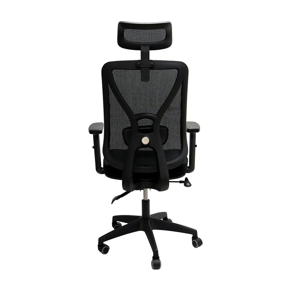Set x 2 Sillas de Oficina Manila Negro 51x118cm Espaldar Reclinable con Ruedas con Apoya Cabezas y con Soporte Lumbar