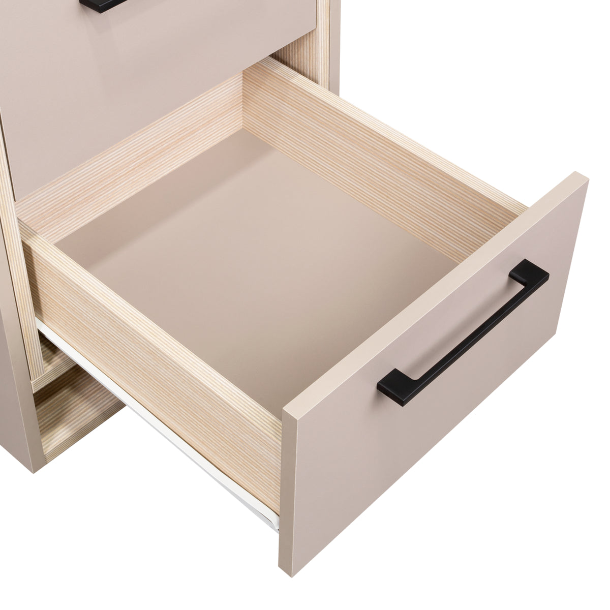 Escritorio Verlot Taupe Mallado 52x75cm con Dos Cajones y con Organizador de Libros