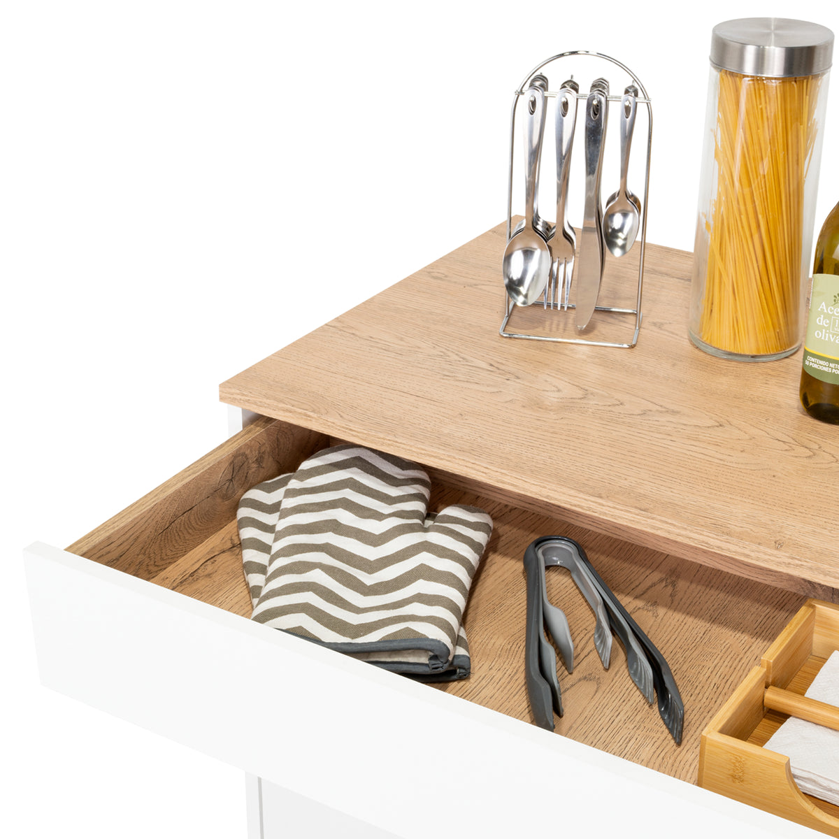 Mueble Inferior de Cocina Soler Blanco Moderno 52x89cm
