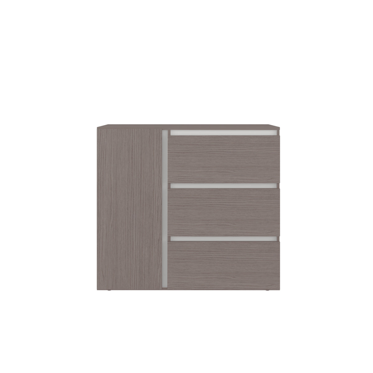 Cómoda Niza Positano y Blanco 100x91cm De Tres Hileras con Tres Cajones