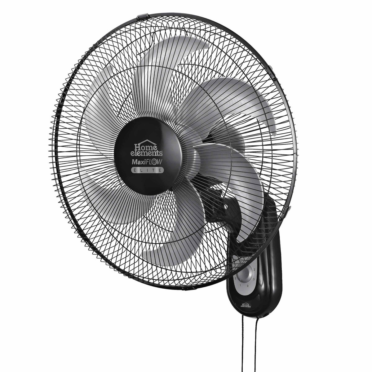 Ventilador de pared negro 18 pulgadas 85 W con 3 velocidades