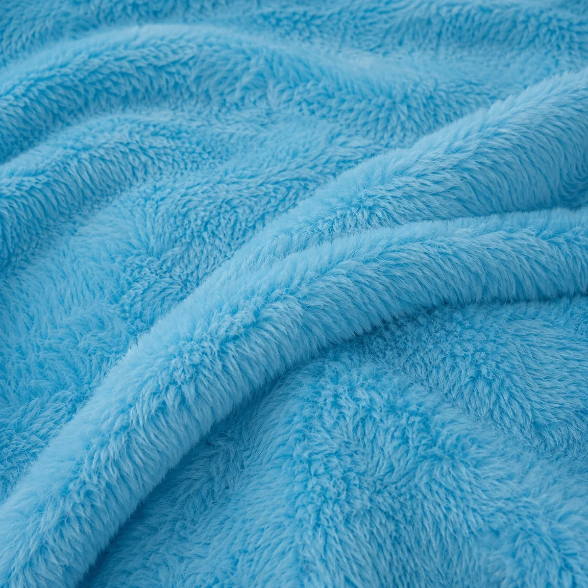 Cobija Piel de Durazno Soft Azul Aqua 180x200cm Fondo Entero Térmica
