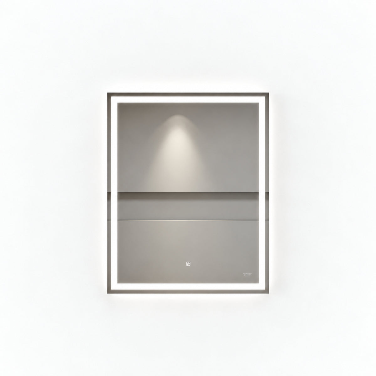 Espejo de baño LED rectangular 80x100 cm con luz táctil multitemperatura