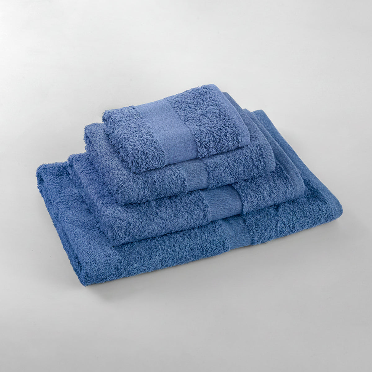 Toalla de manos azul Elegant 50x100 cm en algodón 100 400 gm