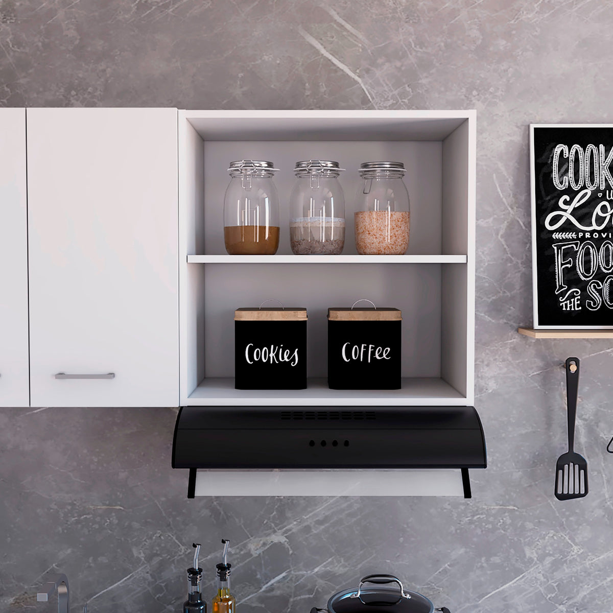 Mueble superior de cocina blanco Rossi en MDP 60x60 cm