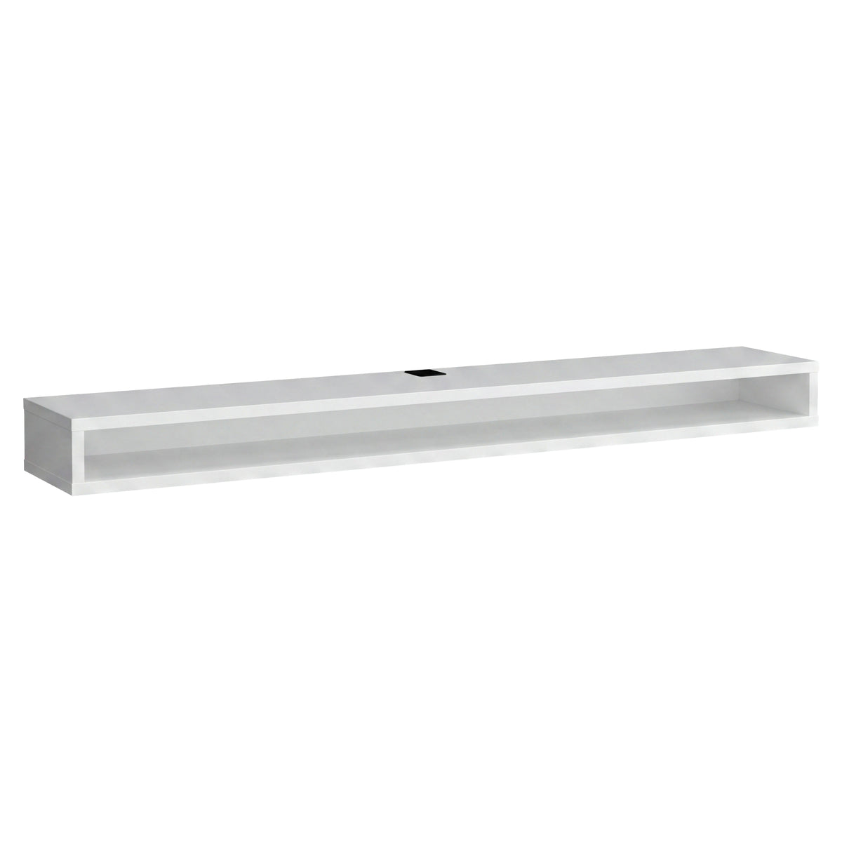 Rack de TV flotante Luft blanco para televisor de hasta 75" pulgadas 180x15 cm