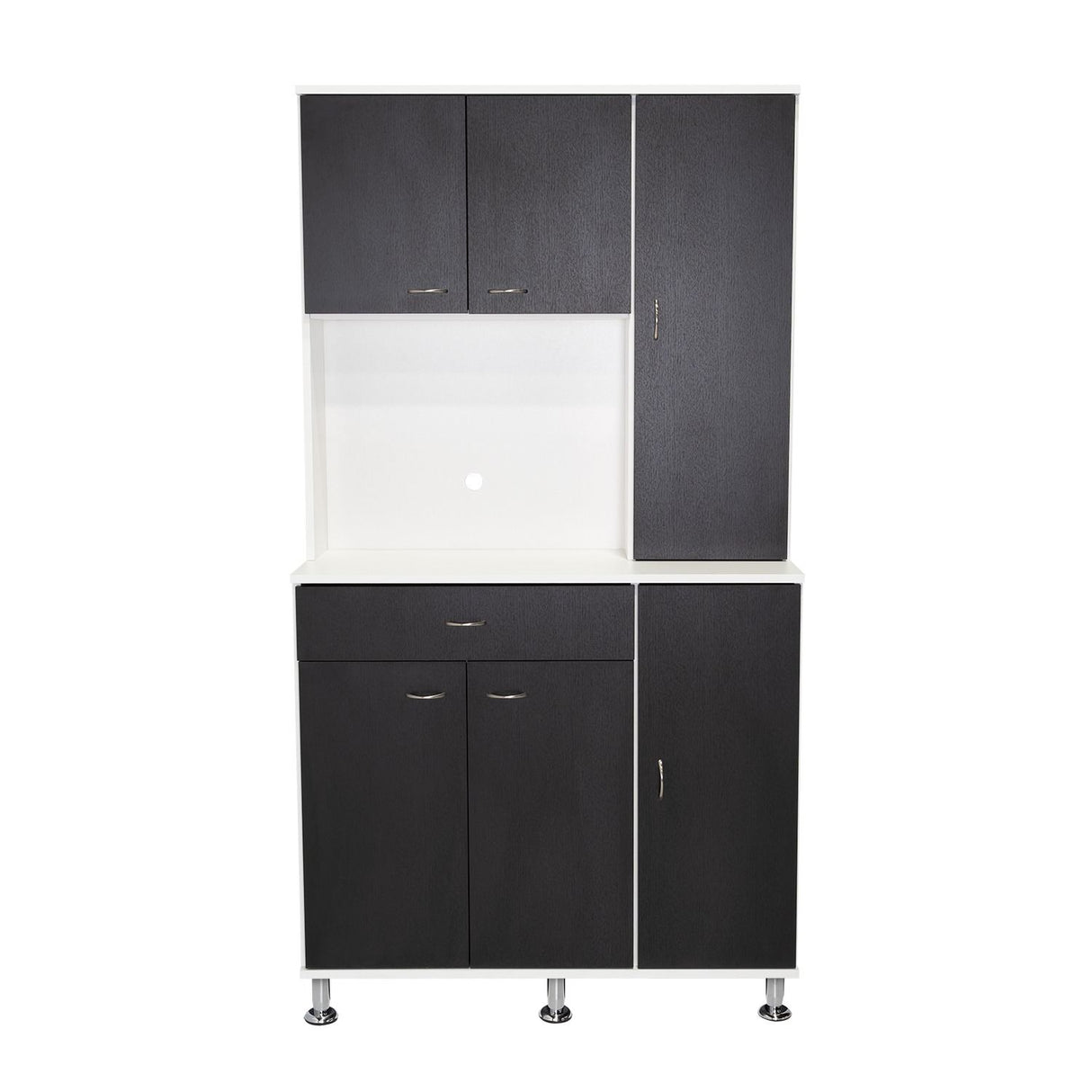 Alacena Della Blanco 90x169cm con Un Entrepaño y con Seis Puertas - Muebles Organizadores | Bylmo