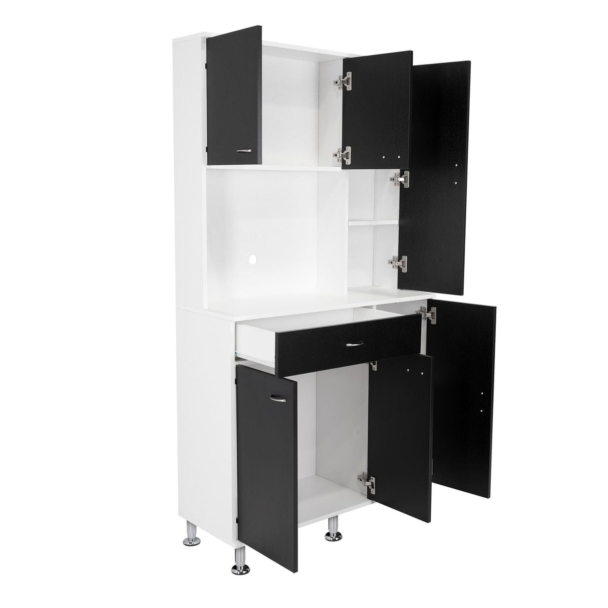 Alacena Della Blanco 90x169cm con Un Entrepaño y con Seis Puertas - Muebles Organizadores | Bylmo