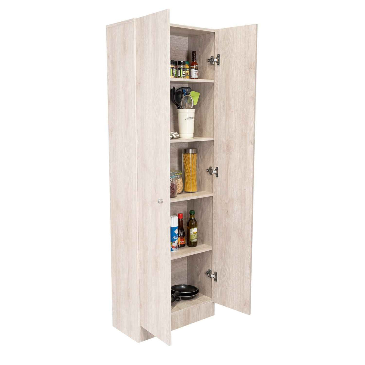 Alacena Flerbruk Ceniza 60 cm con Dos Puertas y Cuatro Entrepaños - Alacenas y Muebles Microondas | Bylmo